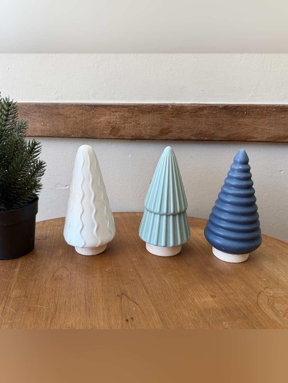 Target Ceramic Holiday Tree Trio in White, Light green and Navy
